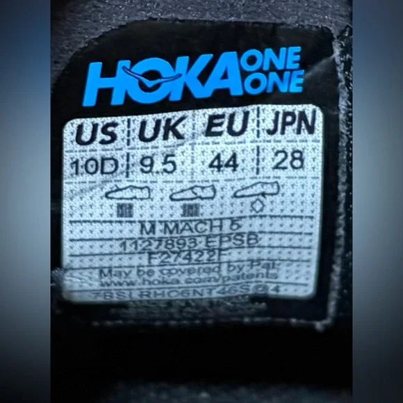 Hoka One One Mach 5 Running Shoes Sneakers - mens size 10 D - Picture 6 of 7